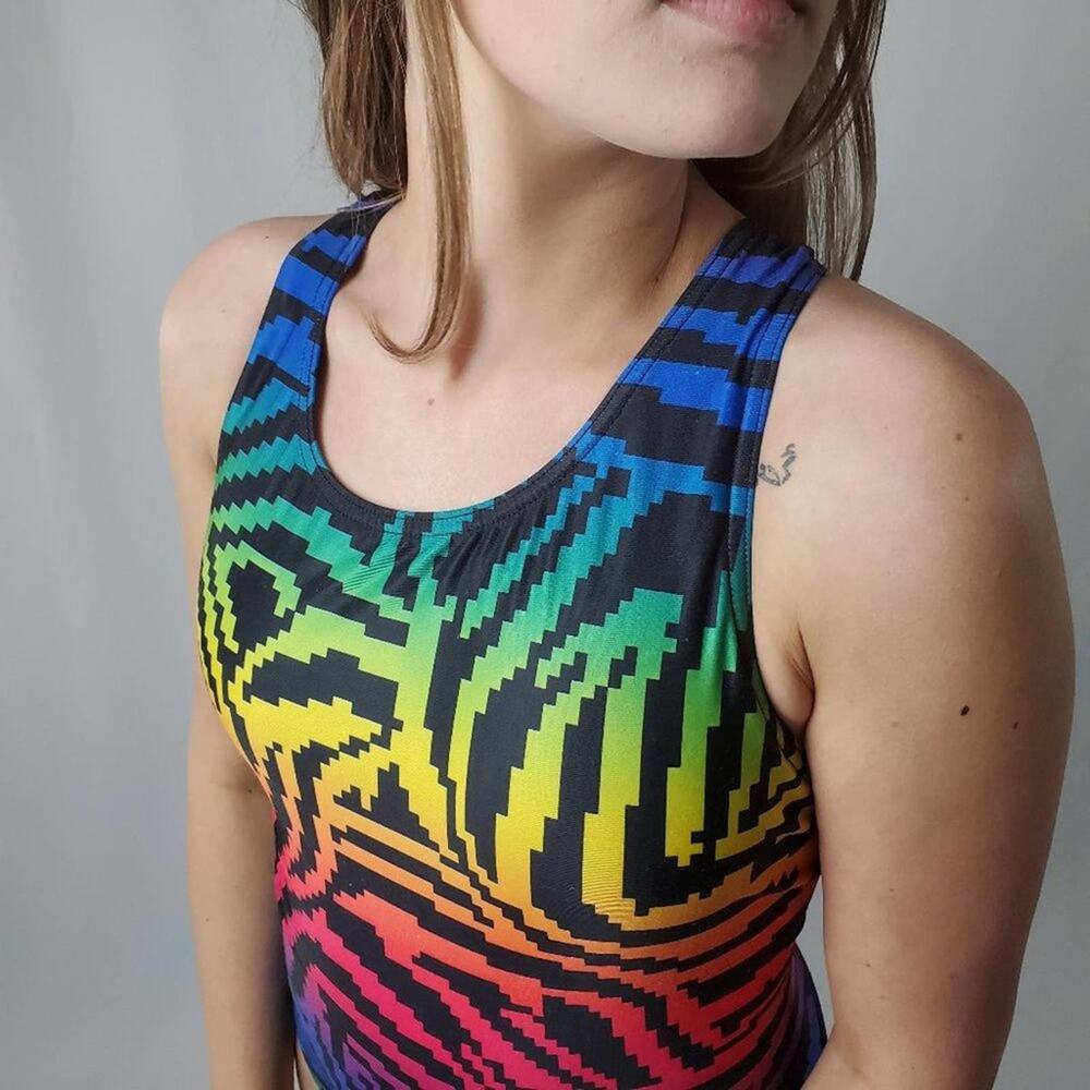 VTG 90s H20 Wear Swimsuit with Racerback One Piece - Picture 8 of 9